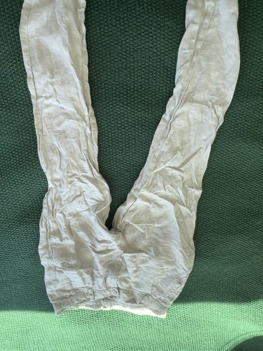 Zara Man 100% Linen Trousers Ecru Off White 31